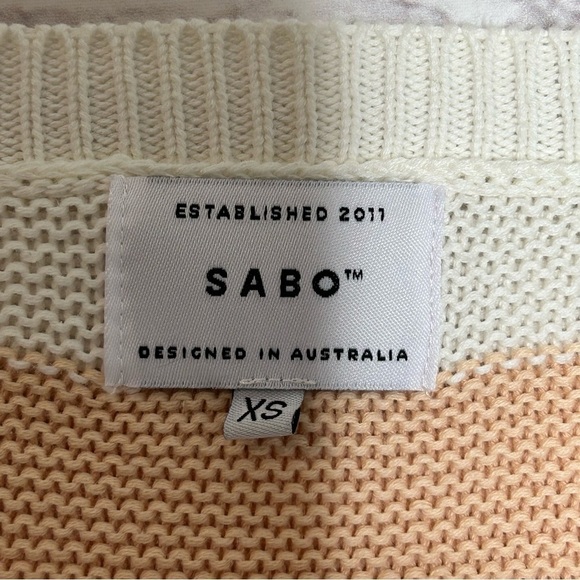 SABO Chunky Knit Slouchy Striped Balloon Sleeve Sweater - Picture 8 of 12